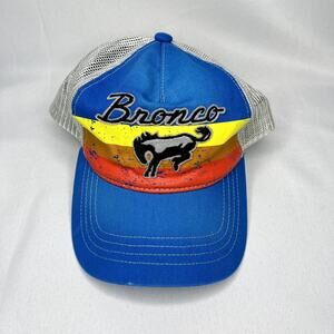 Ford Bronco Officially Licensed Snapback Mesh Hat Horse Blue Sunset Stripe